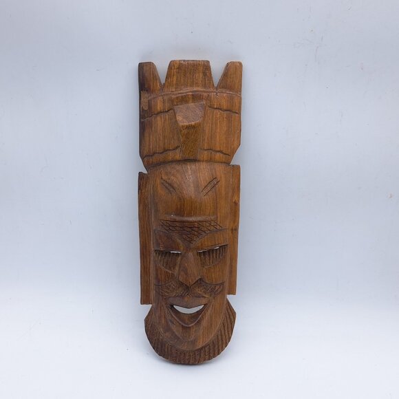 Wood Tribal African Wall Mask - Picture 1 of 11